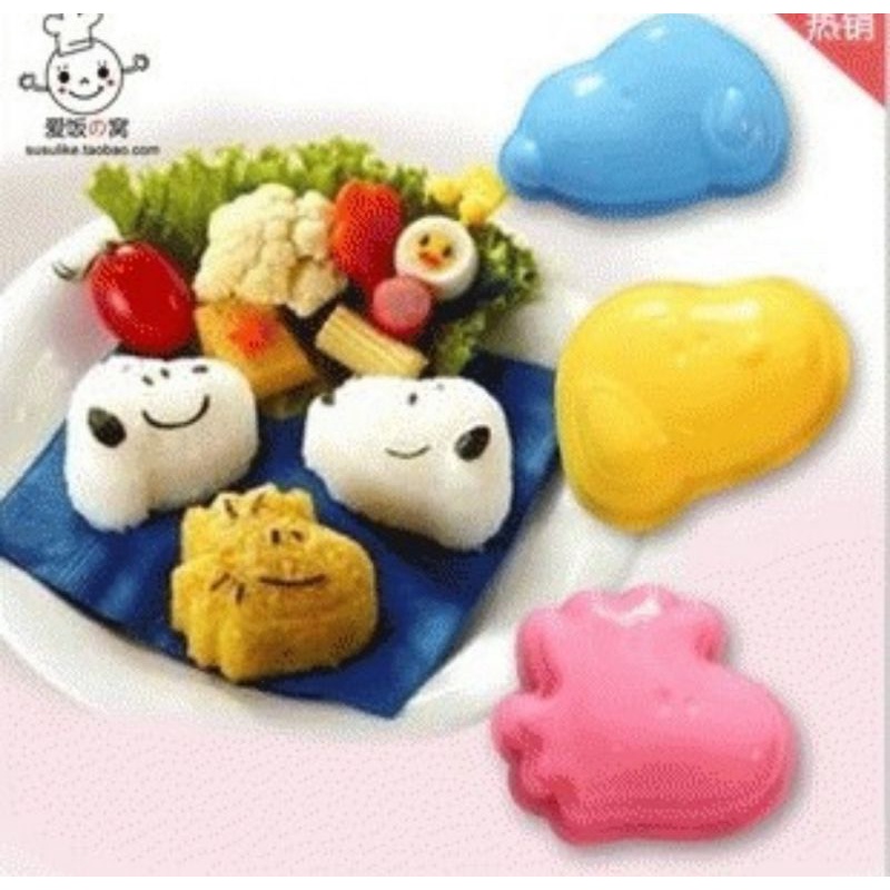 BENTO SET 3IN1 RICE MOLD isi 3pc