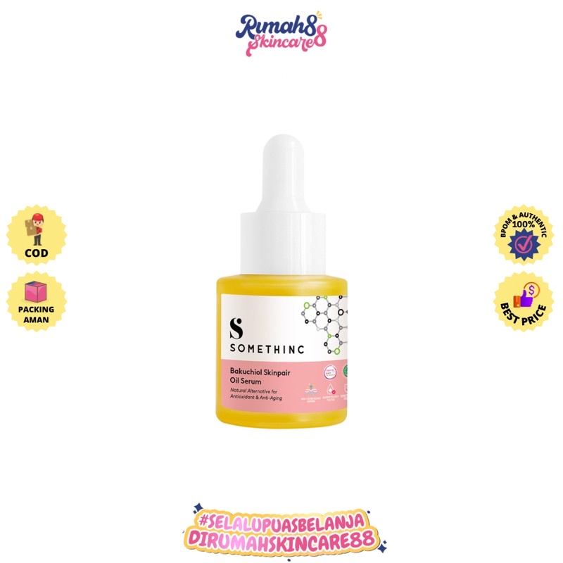 SOMETHINC Bakuchiol Skinpair Oil Serum 20ml (Anti Aging Serum Jerawat,Penghilang Bekas Jerawat)