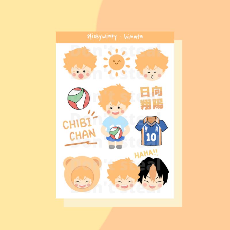 

[ggupii.co] Haikyuu hinata shoyo - a6 sticker sheet