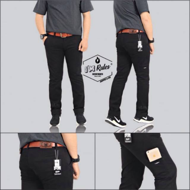 Celana chino pocket celana panjang pria