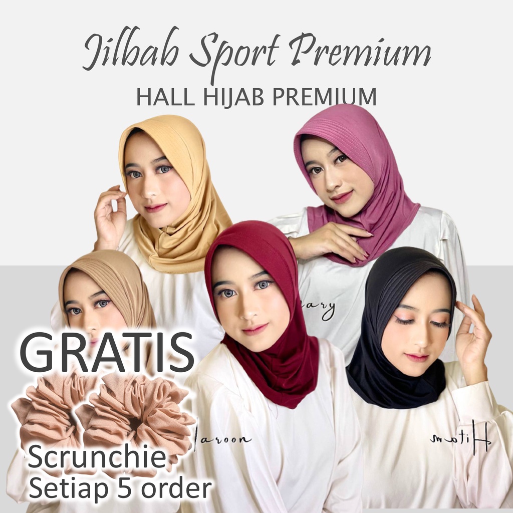 Jilbab Olahraga Sport Hijab Olahraga Sport Hijab Sporty Kerudung Olahraga Krudung Sport Kerudung Jer