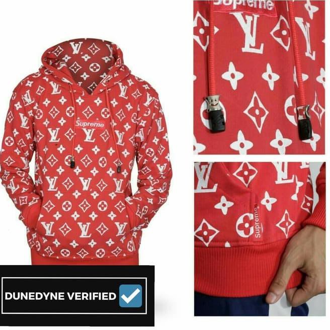 red lv hoodie