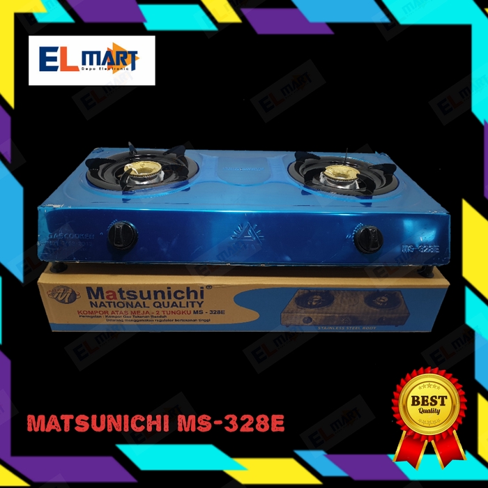 Kompor gas 2 tungku stainless murah MATSUNICHI MS-328E / 328 /MS328E