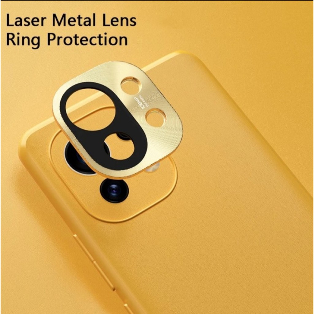 Soft Leather ring metal camera Xiaomi mi11 mi 11 case casing cover