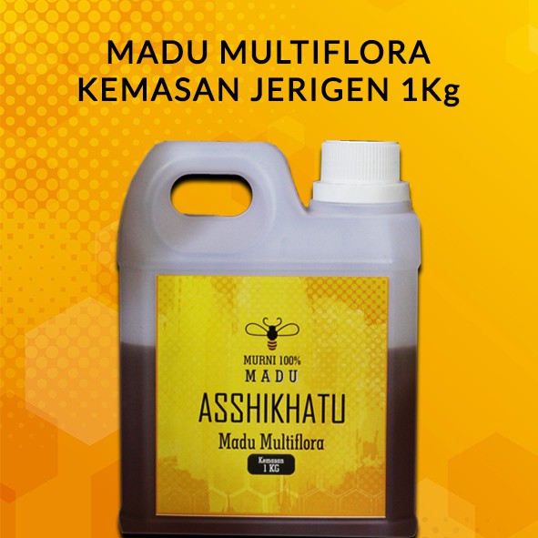 

MADU MULTIFLORA ASSHIKHATU KEMASAN JERIGEN 1Kg. 100% MADU MURNI RANDU