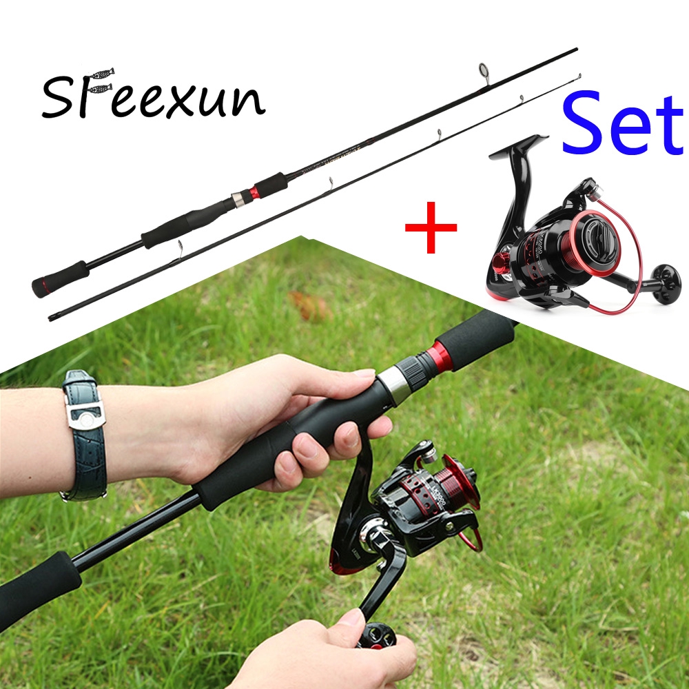 Sfeexun M Power Carbon Fishing Rod Reel Set 1 8m 8 20lb Lure Rod 2000 Series Spinning Reel 13bb Shopee Indonesia