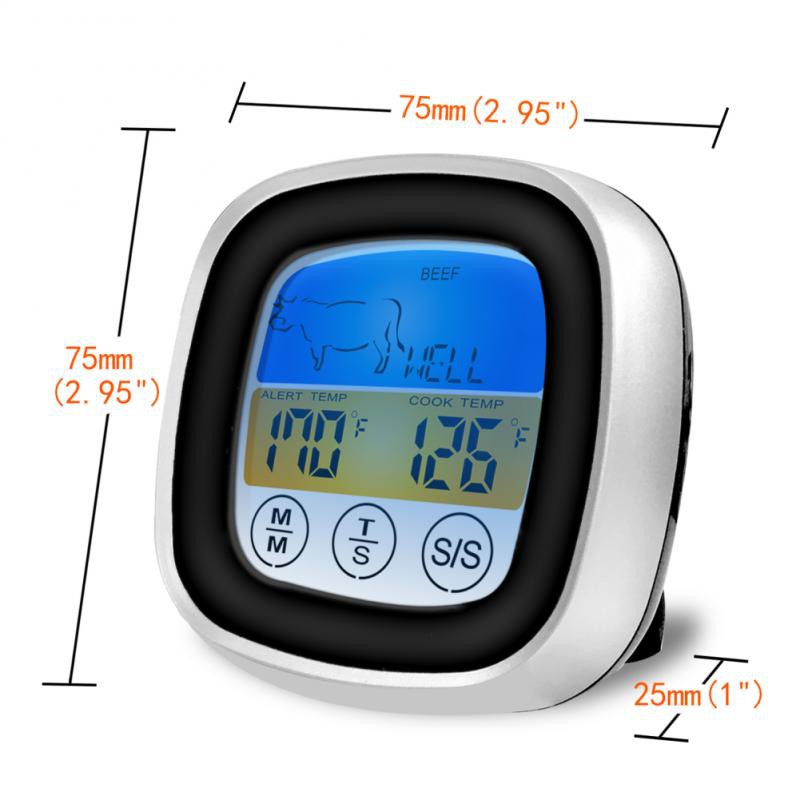 Thermometer Dapur Digital BBQ Kitchen Grill Food Touch Screen