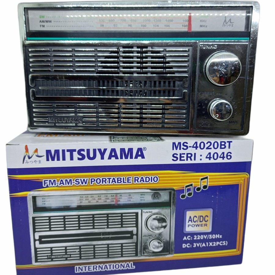 COD Radio Mitsuyama MS-4046 FM-AM-SW Portable Radio AC/DC