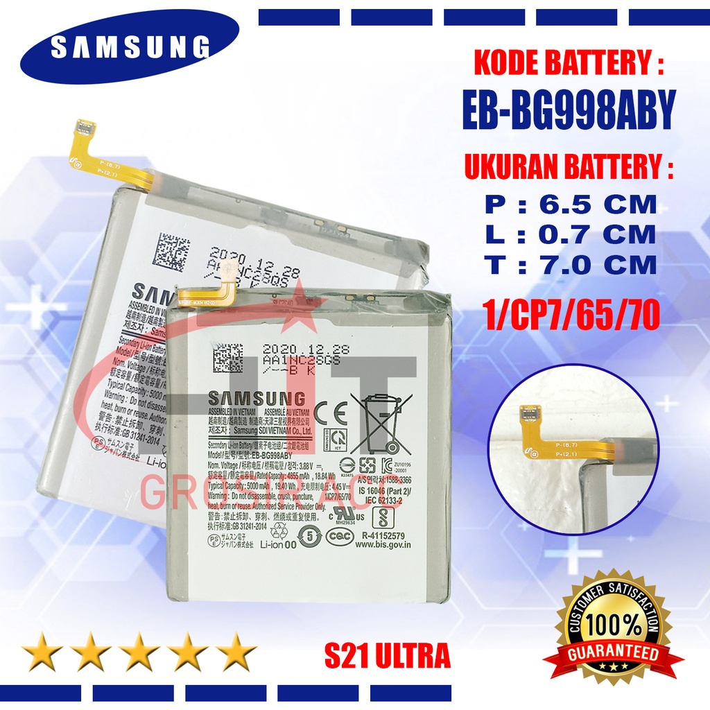 Baterai EB-BG998ABY For Samsung Galaxy S20 FE A52 Galaxy S21 Plus S21 Ultra