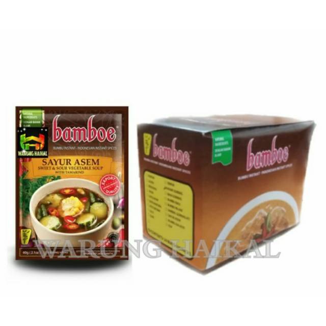 

1 BOX (24pcs) BUMBU SAYUR ASEM BAMBOE - SAYUR ASEM BUMBU INSTAN - BELI 1BOX LEBIH MURAH