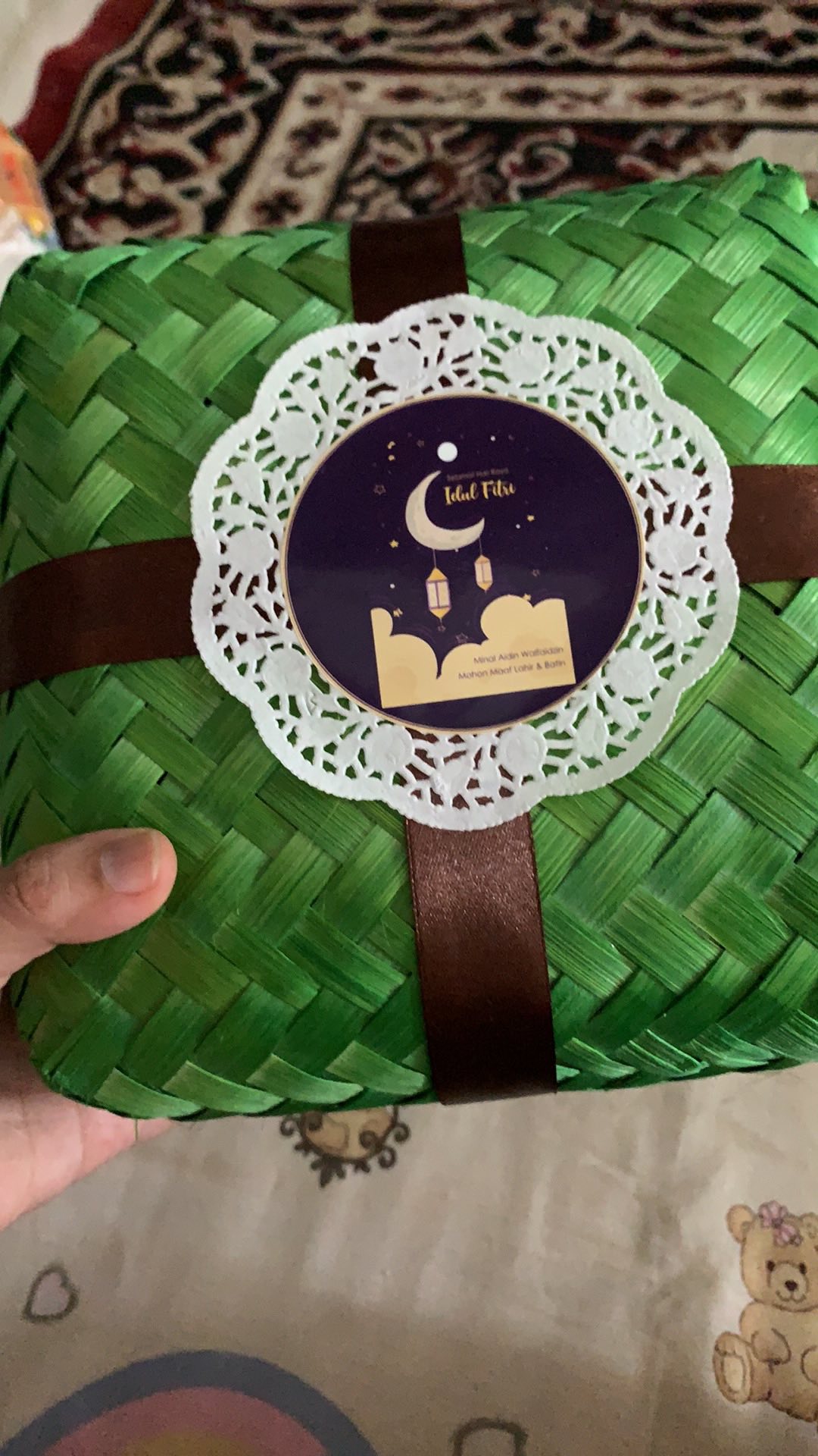 Besek Bambu Warna 18x18