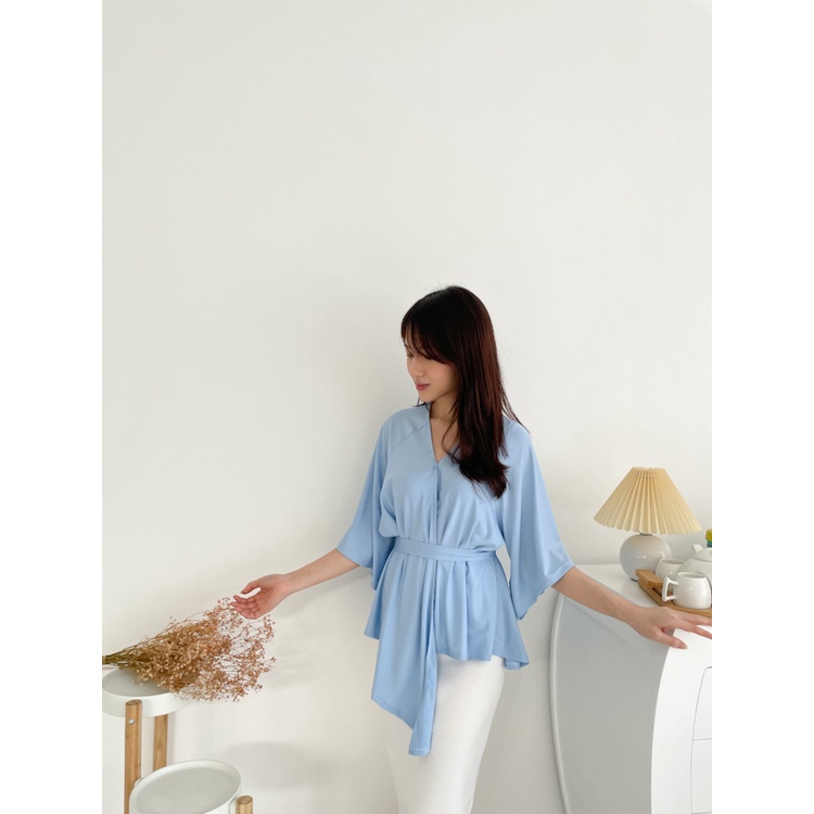 T-0434 Blouse Wanita Model Kimono Flowy