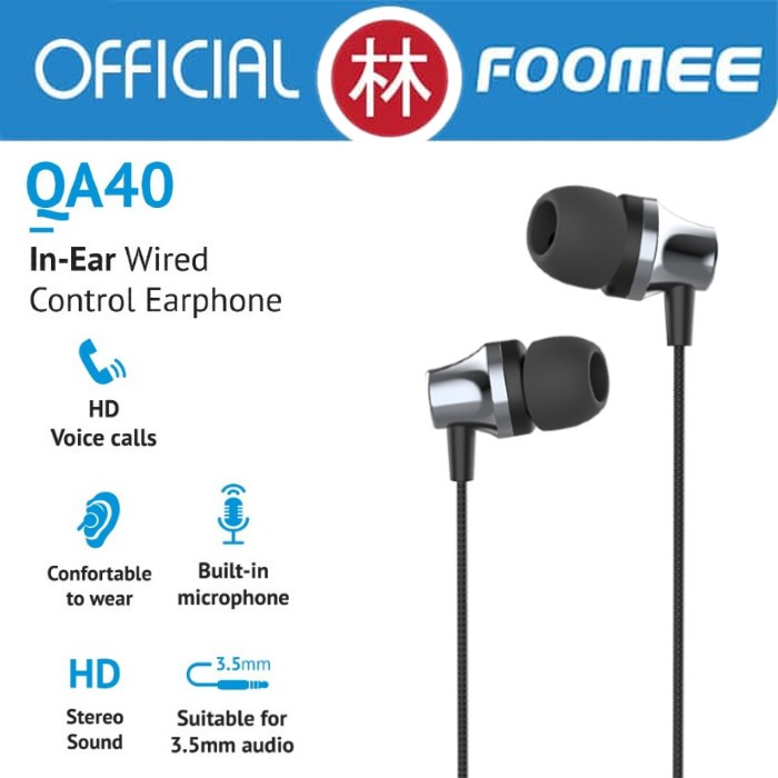 Foomee QA40 In-ear Control Wired Earphone