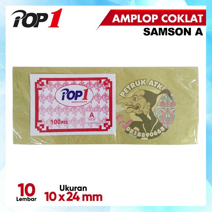 

[PAK] AMPLOP COKLAT SAMSON A UKURAN 10 x 24 CM TANPA LEM PEREKAT POP1 (10 LEMBAR)*