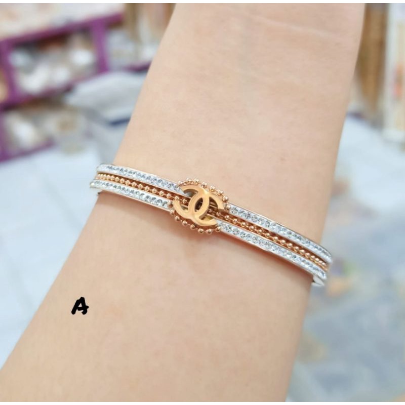 TITANIUM Gelang Bangkok Branded RoseGold Anti Karat&amp;Anti Luntur