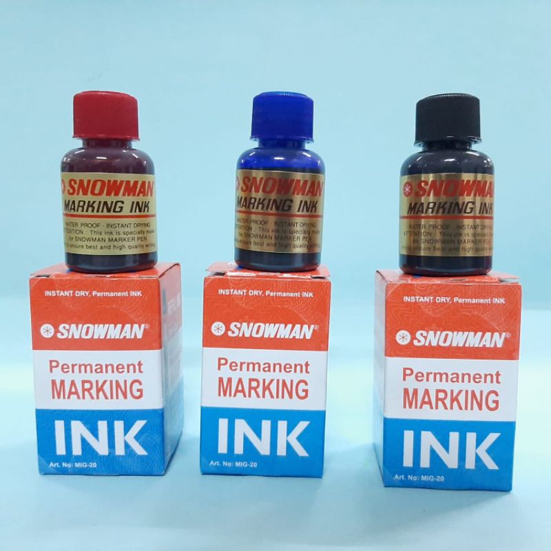 

tinta snowman marker MG-20/REFILL INK /HITAM/BIRU/MERAH