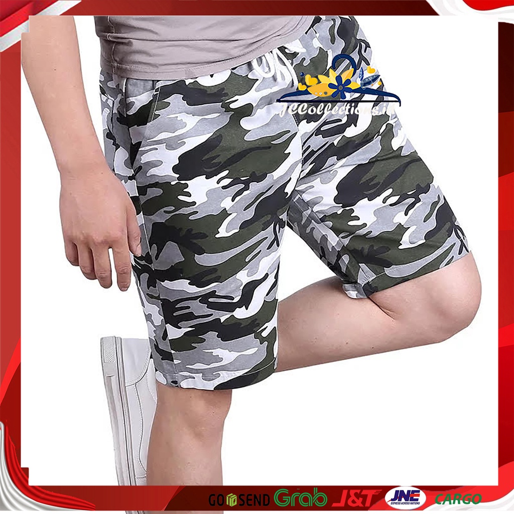 Celana Pendek Pria JUMBO Army BIG SIZE Pria Ecco Loreng - JCCollections