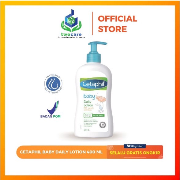 Cetaphil Baby Daily Lotion with Organic Calendula 400ml Lotion Pelembab untuk Perawatan Kulit Bayi