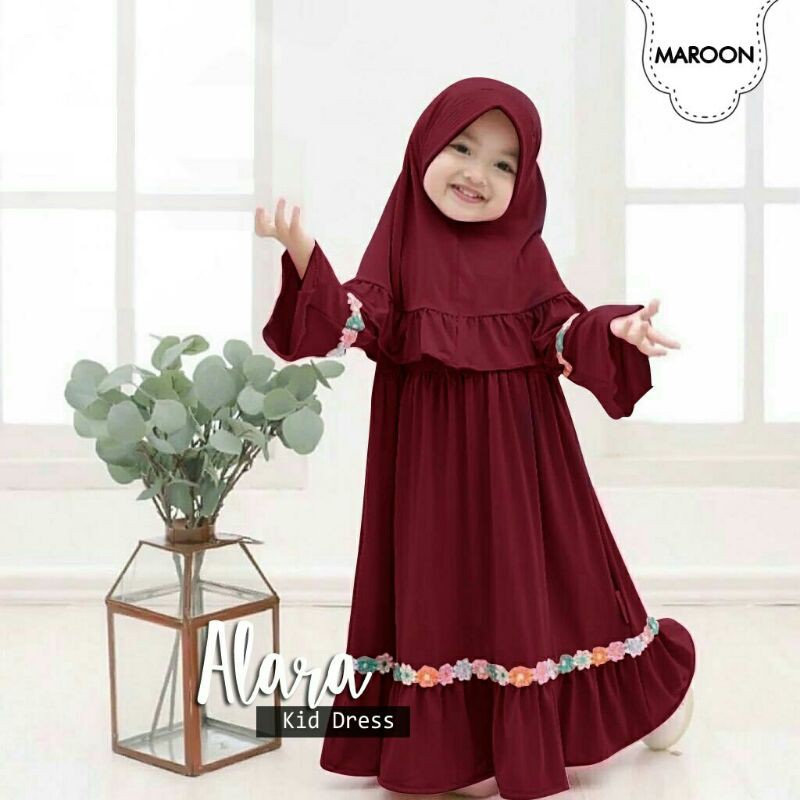 Baju Gamis Anak perempuan Umur 4 5 6 Tahun Baju Gamis Anak Perempuan  Murah Import TERBARU EDISI LEB