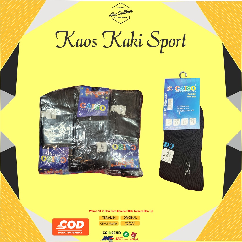 Kaos Kaki Pria Sport Tebal Caiso Hitam Putih Kaos Kaki Pria Anti Bakteri Kaos Kaki Pria Panjang Sebetis Kaos Kaki Dewasa