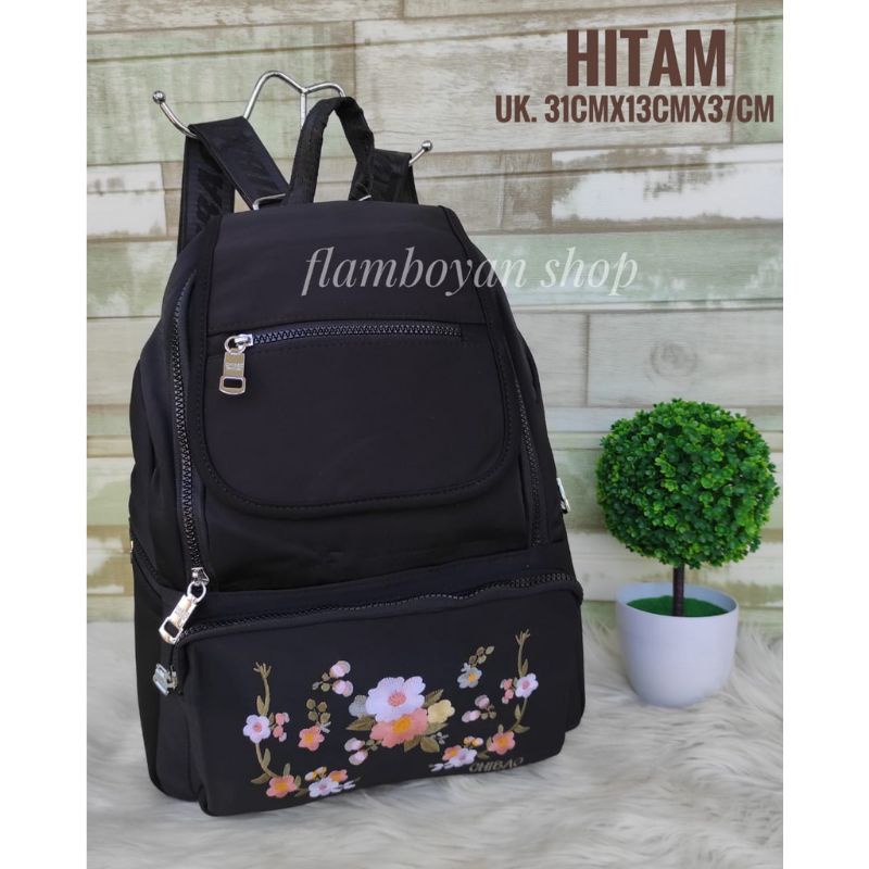 TAS RANSEL WANITA BORDIR CHIBAO IMPORT LUCU MUAT LAPTOP 14 INCH