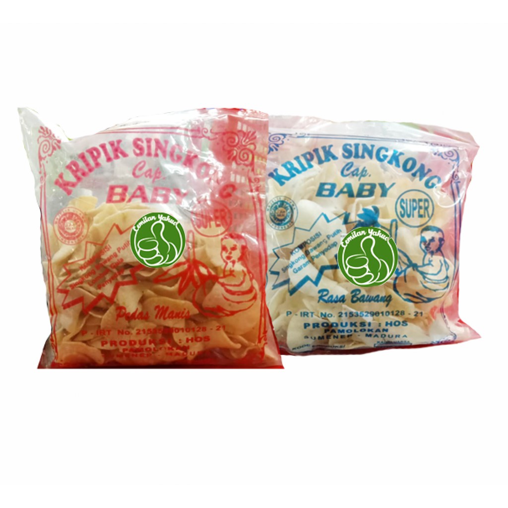 

Kripik Singkong Cap Baby 150gr - rasa BawangAsin / PedasManis
