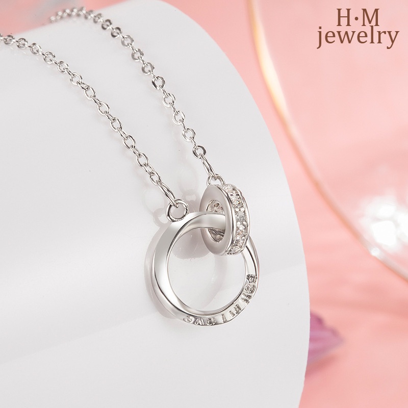 Mobius Kalung Rantai Pasangan / Pria / Wanita Liontin Strip Untuk Hadiah Ulang Tahun 2022