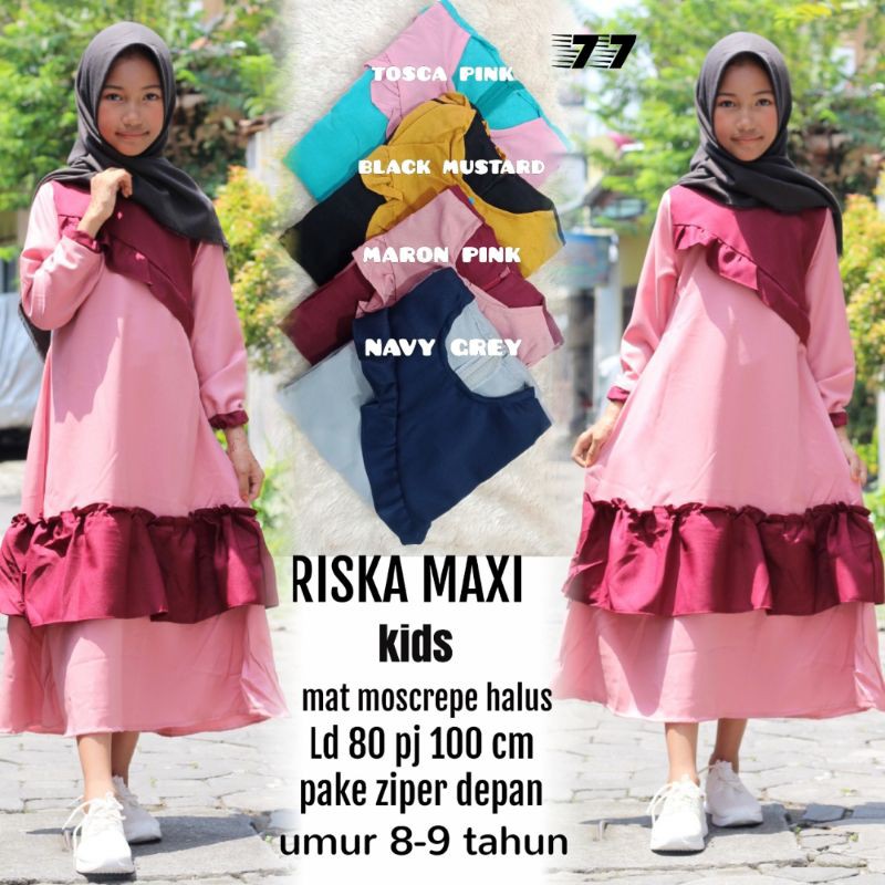 GAMIS RISKA TERBARU UMUR 8-9 TAHUN