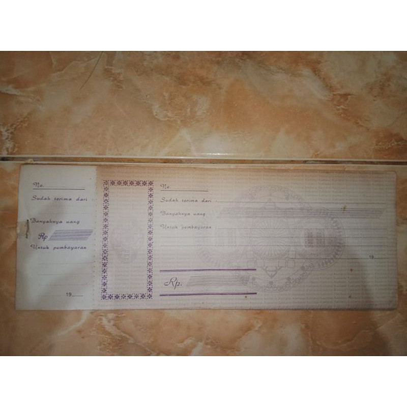 

kuitansi lama tahun 50an