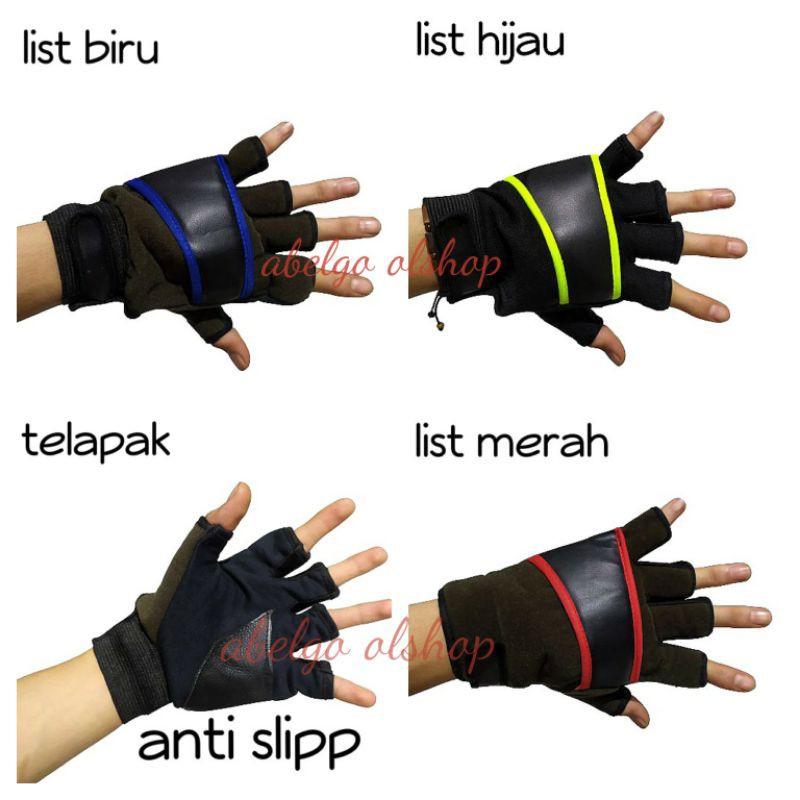 SARUNG TANGAN MOTOR BUNTUNG MODEL SAKU list warna ANTI SLIPP