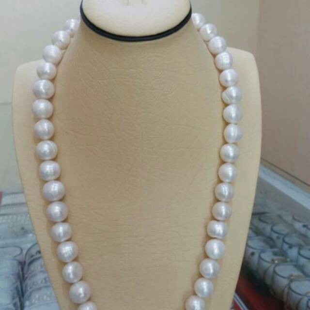 Perhiasan Kalung mutiara tawar asli /Lombok Pearls