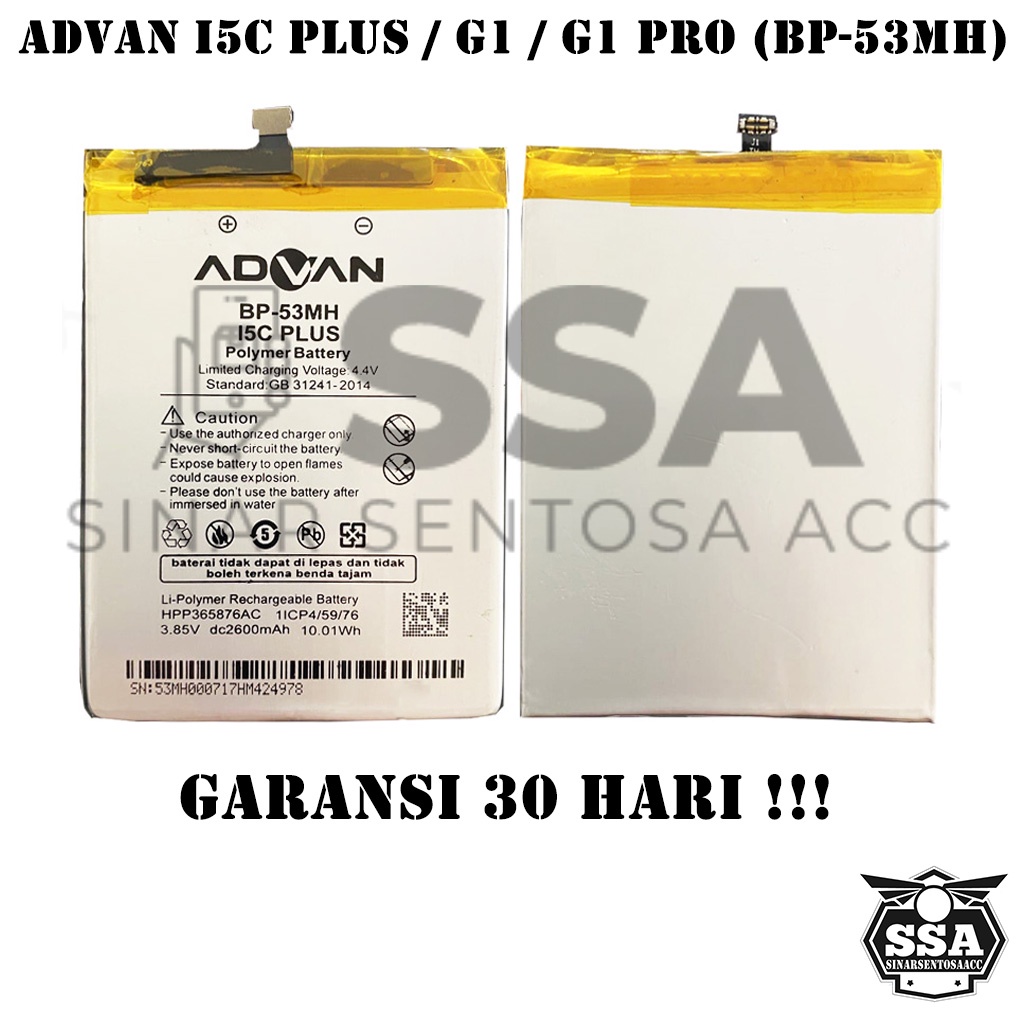 Baterai Original Advan I5C Plus G1 G1 Pro i5c+ BP-53MH BP53MH BP 53MH OEM Batre Batrai Batrei Battery I 5C i5c plus pro Ori HP Batu Batere Garansi Murah Awet