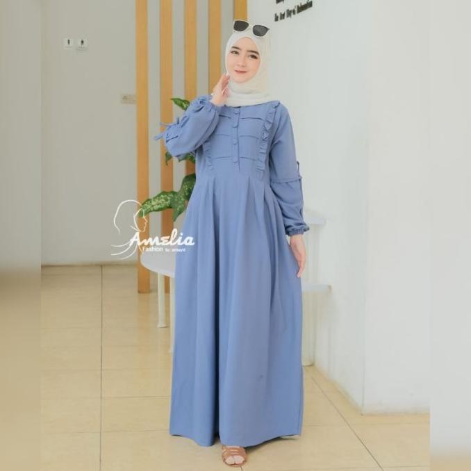 Promo GAMIS DRESS REMAJA ITY CREPE TERBARU ORI AMELIA ANITA POLOS ff