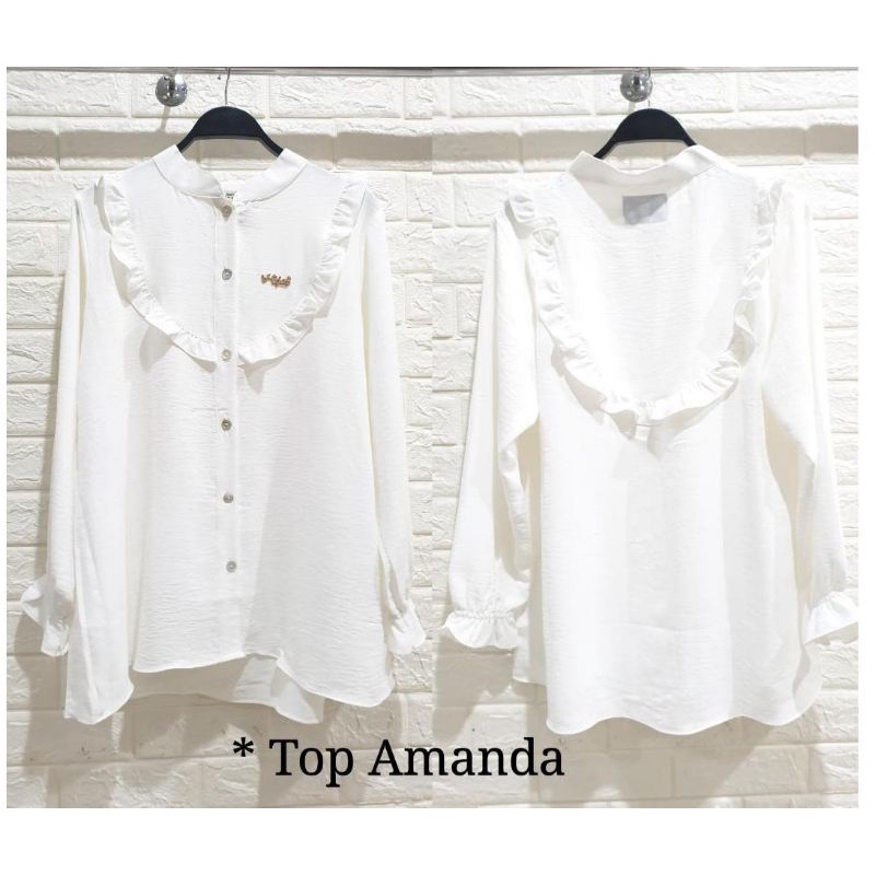 BAJU ATASAN PUTIH WANITA / AMANDA PUTIH BLOUSE By WINODY