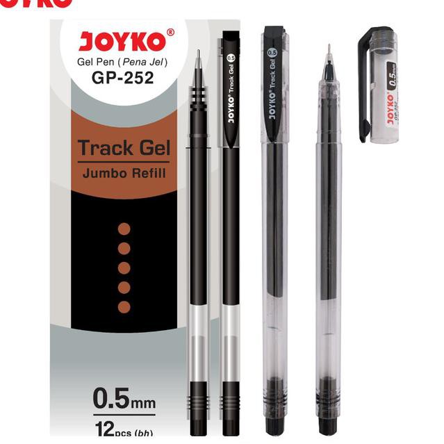 

Terlaris-008 Gel Pen Pulpen Pena Joyko GP-252 Track Gel 0.5 mm 1 Box 12 Pcs