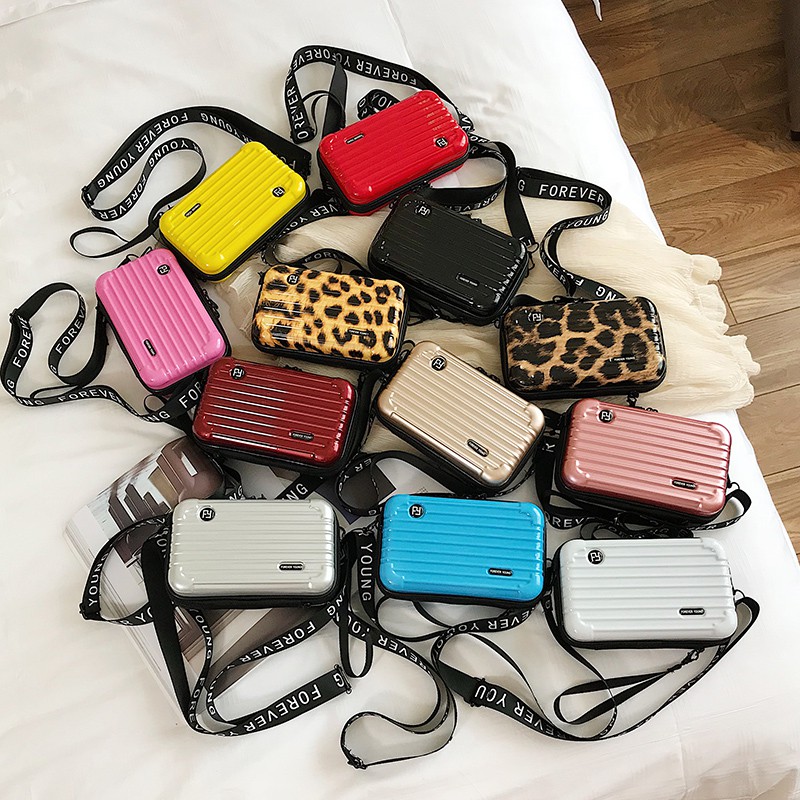 Hot Promo!! Tas Koper Mini Import Tas Selempang wanita Mini Koper mini Wanita tas wanita make up tas wanita hp tas mini selempang tas wanita kekinian tas wanita terbaru tas wanita import tas wanita murah COD tas wanita forever young bag