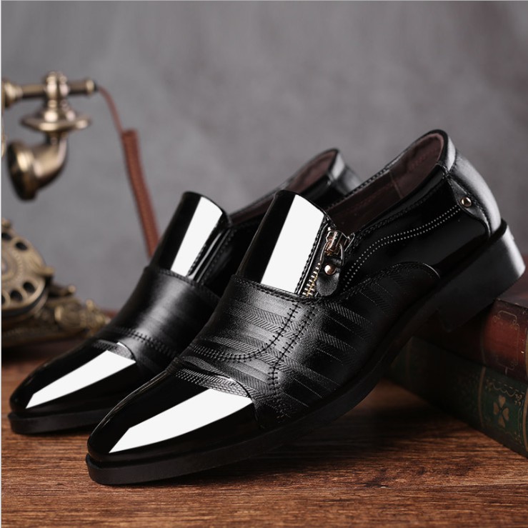 Sepatu K1- Sepatu Pantofel Gaya Formal Model Ujung Lancip Lace-up Flat Model Korea British