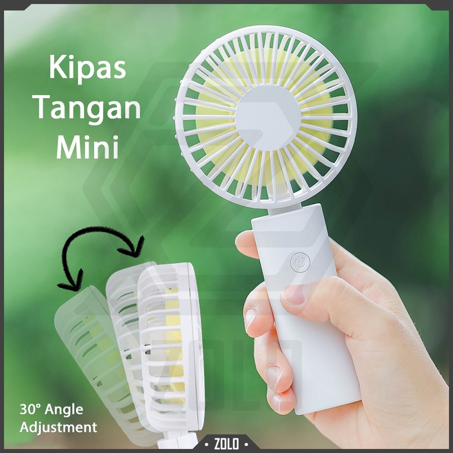 [zolo] Kipas Angin Mini Portable / Kipas Tangan Genggam 3 Fan Speed / Kipas Meja Mini Rotate