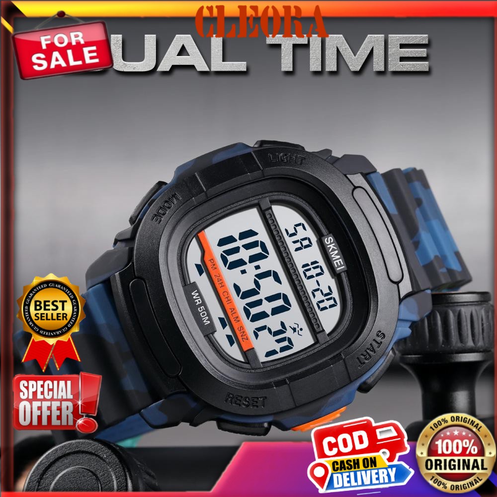 SKMEI Ori Jam Tangan Pria Original Digital Anti Air Terbaru Arloji Jm Tangan Tahan Anti Air Kekinian