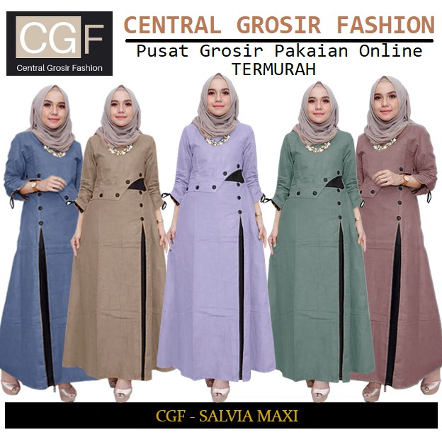 Salvia Maxi - Central Grosir Fashion (CGF) - Ukuran L-3XL - Matt Katun Supernova