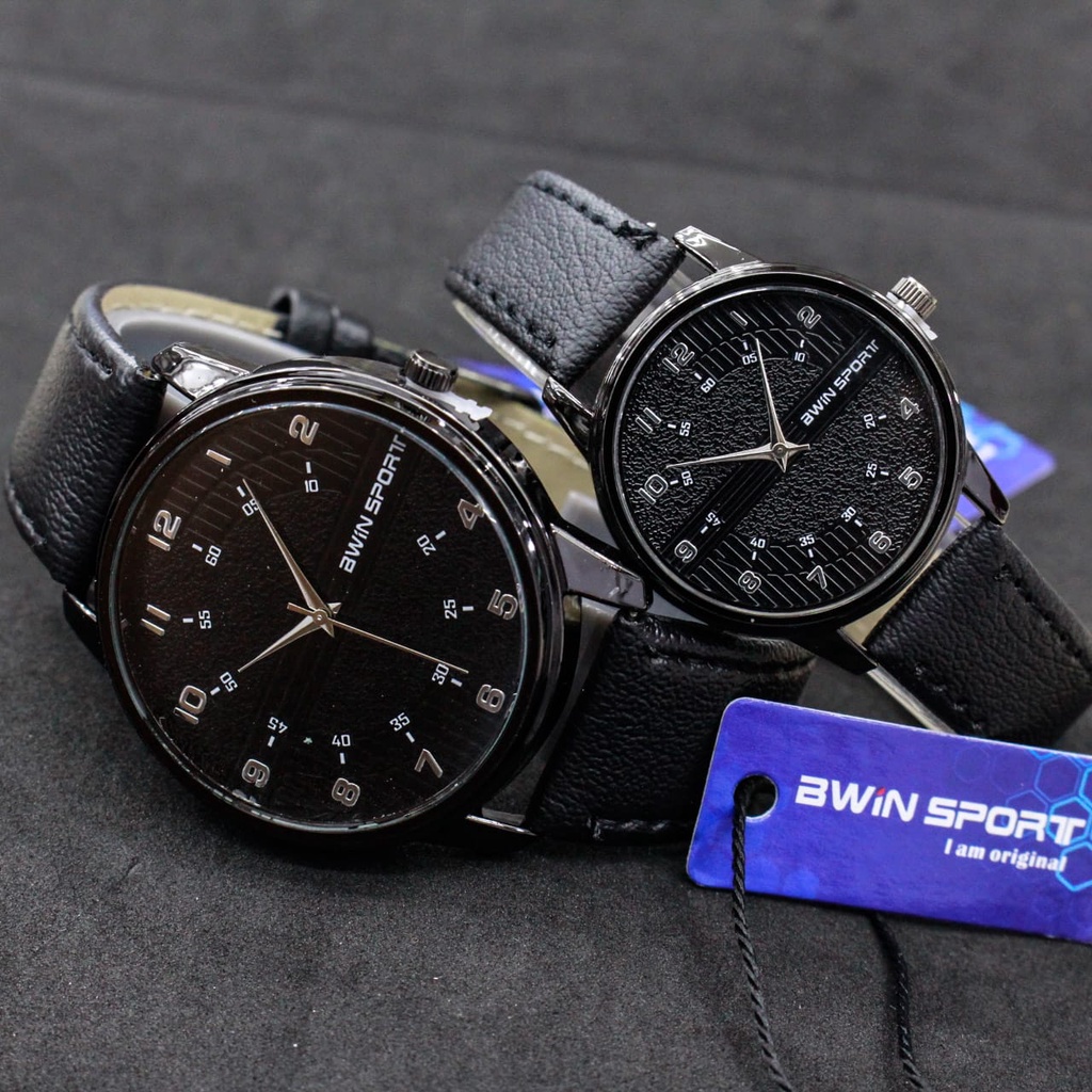 JAM TANGAN COUPLE SERIES AWINSPORT TALI KULIT TERBARU/JAM TANGAN FASHION KEKINIAN/