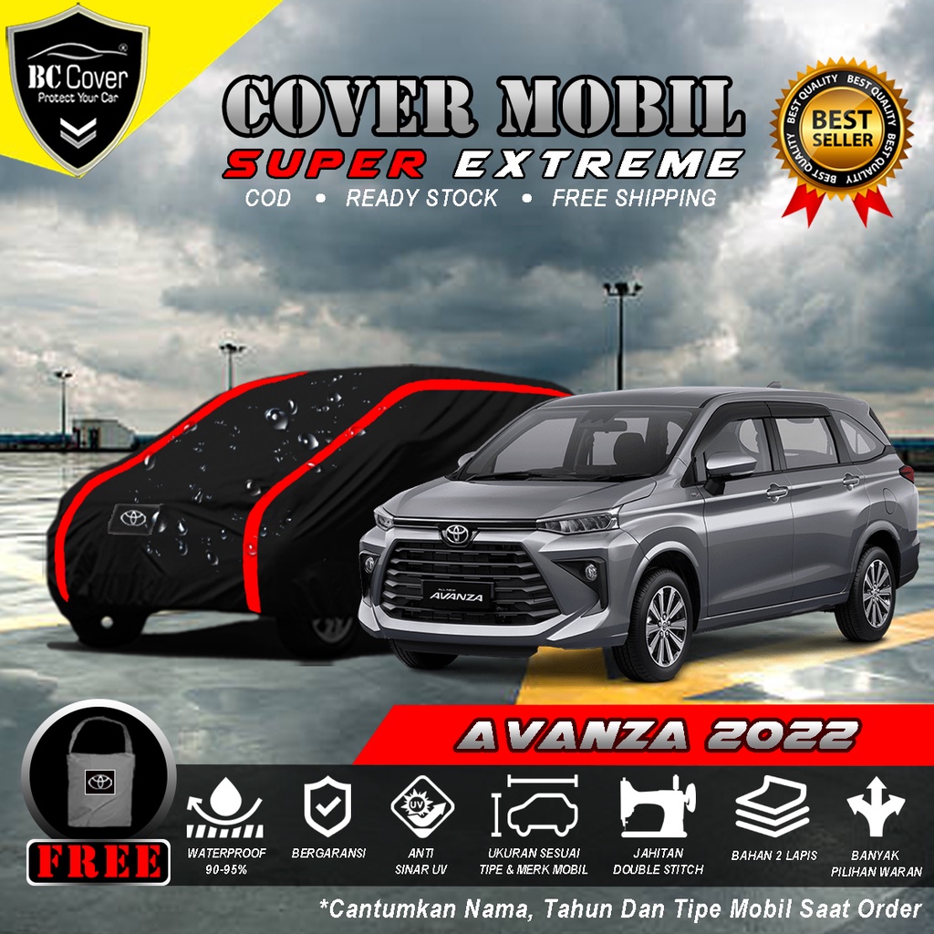 Body Cover Mobil ALL NEW AVANZA 2022 Waterproof / Sarung Mobil ALL NEW AVANZA Anti Air / Selimut Tutup Mobil AVANZA 2022 Penutup Mantol Kerudung Mantel Mobil TOYOTA AVANZA Waterproof Outdoor Anti Air