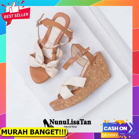 Wedges Wanita Terbaru Wejges Kekinian 2022 2021 Sendal Weges Cewek Import Murah Kondangan Wejes Nunu