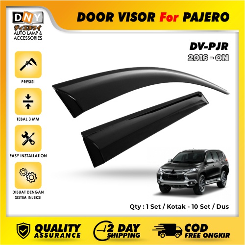 Talang Air / Door Visor DNY All New Pajero Sport - Injection High Quality