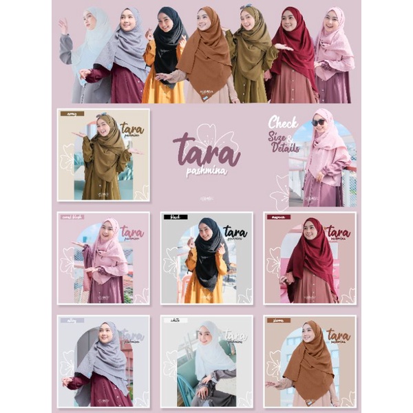 Tara Pashmina By Silmee/Khimar Syari/Hijab Pashmina