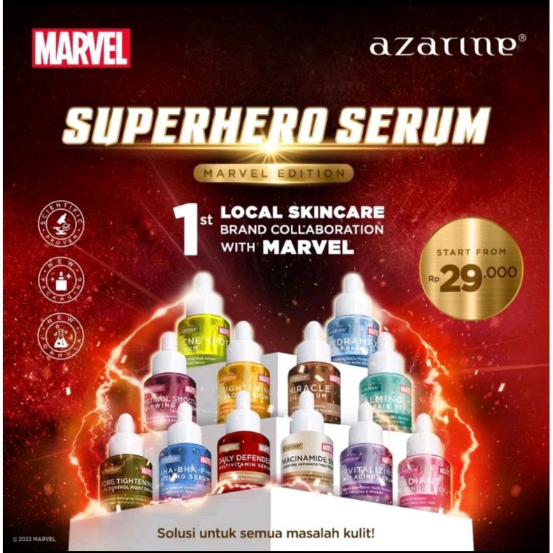 AZARINE SUPERHERO SERUM x MARVEL SERIES / AZARINE RETINOL SERUM / AZARINE NIACINAMIDE
