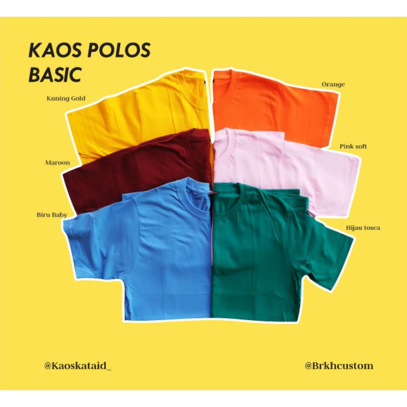 KAOS POLOS COMBAD 30S GROSIR