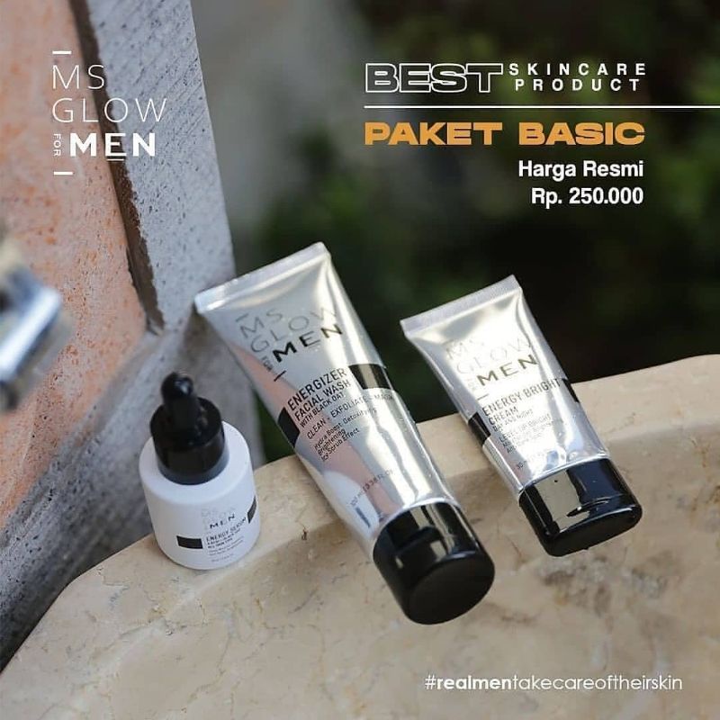 MS GLOW MEN BASIC/ECER MS GLOW MEN/ FACIAL WASH MEN/ECER SERUM MEN/BASIC MS GLOW MEN