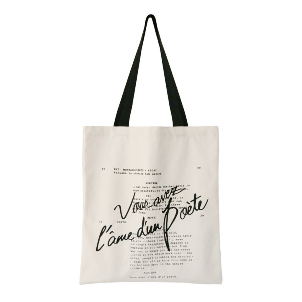 TC-52 tas kanvas canvas text wanita tote bag import jepang korea high quality