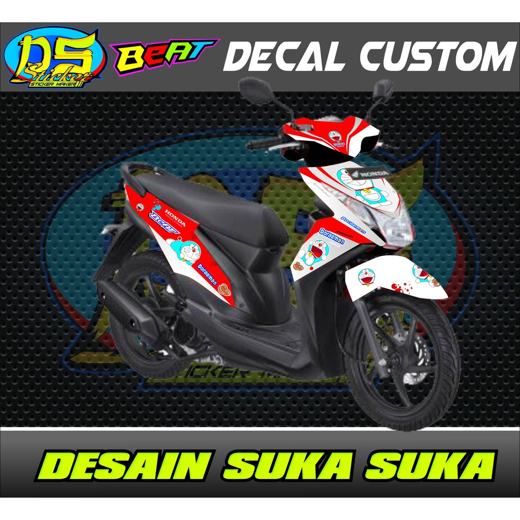 Deccal Stiker Honda Beat FI Doraemon Shopee Indonesia